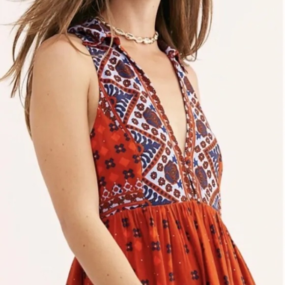 Free People Charlotte mixed print fit & flare top - Picture 4 of 9